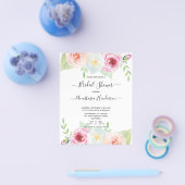 Budget-Cute rozen Flowers Vrijgezellenfeest.Uitnod Flyer (Enkel)