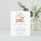 Budget Cute Slaping Fox Blauwgroen Baby shower Uit (Staand voorkant)