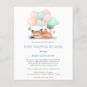 Budget Cute Slaping Fox Blauwgroen Baby shower Uit (Voorkant)