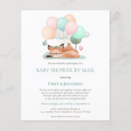 Budget Cute Slaping Fox Blauwgroen Baby shower Uit