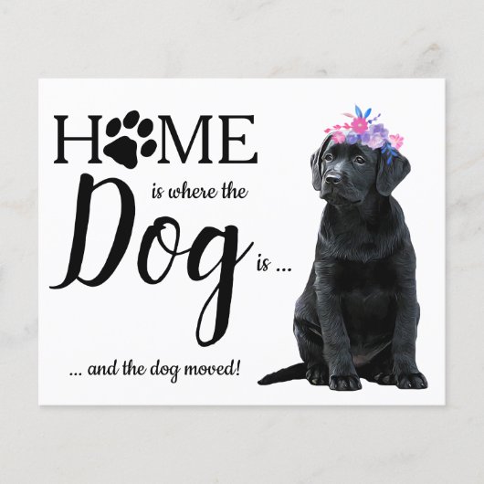 Budget Cute We hebben de 'Dog Moving Announcement' (Voorkant)