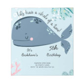 BUDGET Cute "Whale a time" Zee call Notitieblok (Voorkant)