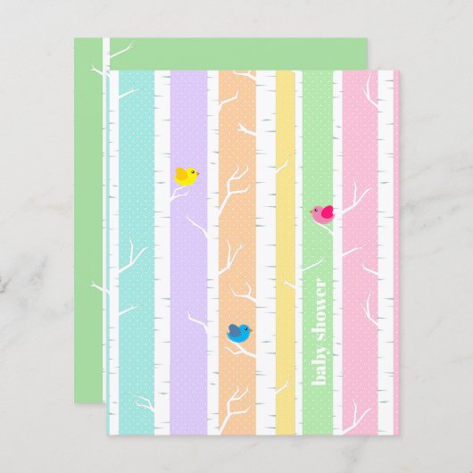 Budget Cute Woodland Forest Rainbow Baby shower (Voorkant / Achterkant)