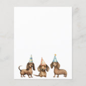Budget Dachshund Hond 60e Verjaardag Uitnodiging Flyer (Achterkant)