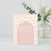 Budget Daisy Baby in Bloom Baby shower Uitnodiging (Staand voorkant)