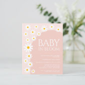 Budget Daisy Baby in Bloom Girl Baby shower Invite (Staand voorkant)