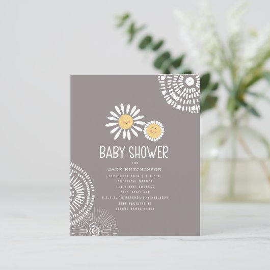 Budget Daisy Boho Baby shower (Staand voorkant)