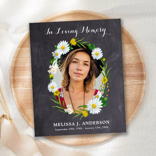 Budget Daisy Floral Sympathie Funeral Dank u