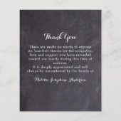 Budget Daisy Floral Sympathie Funeral Dank u (Achterkant)