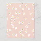 Budget Daisy Flower Boho Little Sister Baby shower (Achterkant)