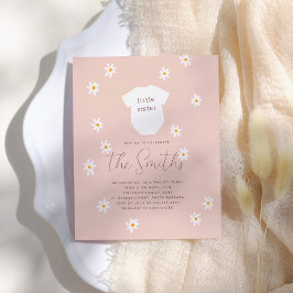 Budget Daisy Flower Boho Little Sister Baby shower
