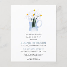 Budget Daisy Gender Neutral Baby shower Invitation