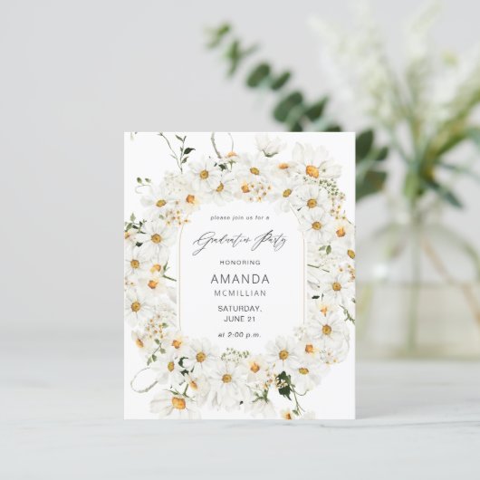 Budget Daisy White Floral Gradual Party (Staand voorkant)