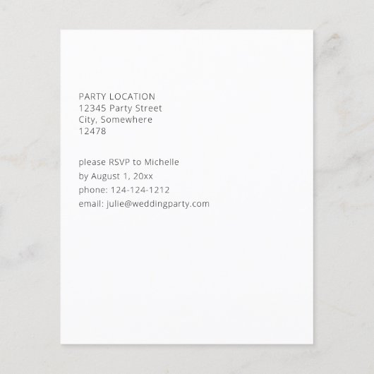 Budget Daisy White Floral Gradual Party Flyer (Achterkant)