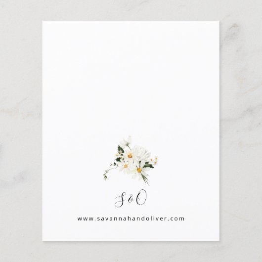 Budget Daisy White Floral V3 Flyer (Achterkant)