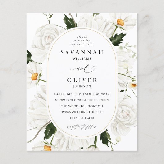 Budget Daisy White Floral V3 Flyer (Voorkant)