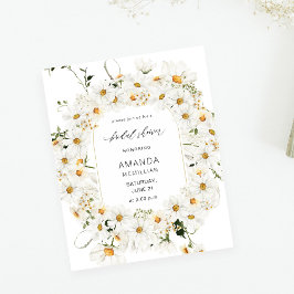 Budget Daisy White Floral Vrijgezellenfeest Flyer
