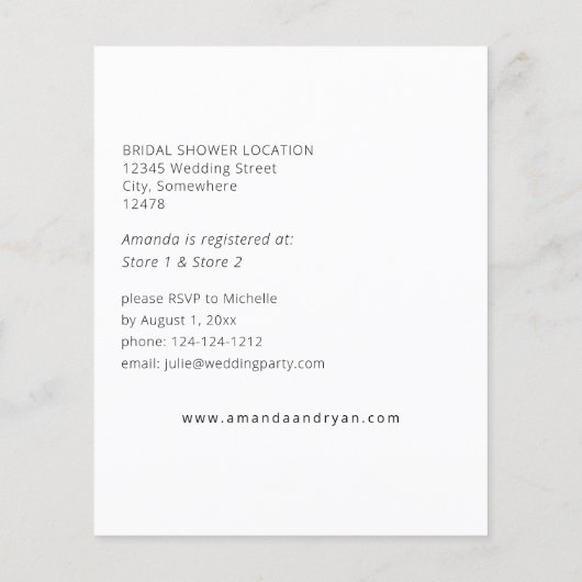 Budget Daisy White Floral Vrijgezellenfeest Flyer (Achterkant)