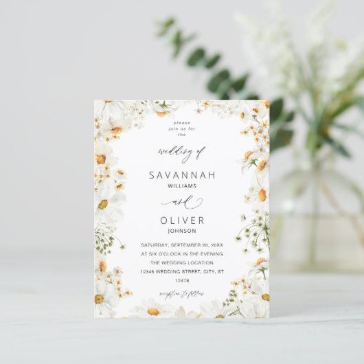 Budget Daisy White Floral Wedding (Staand voorkant)