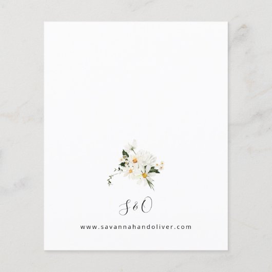 Budget Daisy White Floral Wedding V3 (Achterkant)