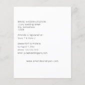 Budget Daisy Witte Bloemige Bruids-Shower Flyer (Achterkant)