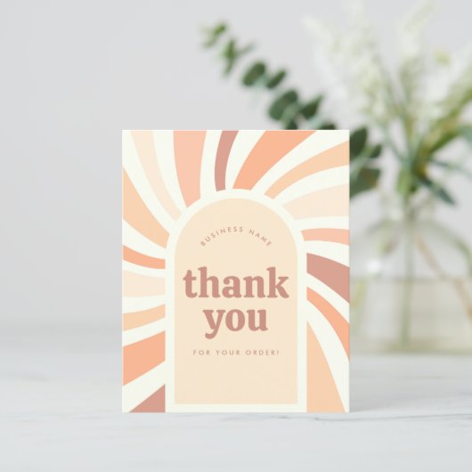 Budget Dank u aankoop Business Order Retro Sun (Staand voorkant)