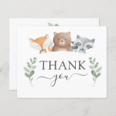 Budget Dank u Baby shower Woodland Greenery (Voorkant / Achterkant)