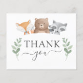 Budget Dank u Baby shower Woodland Greenery (Voorkant)