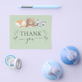 Budget Dank u Baby shower Woodland Greenery Flyer (Enkel)