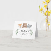 Budget Dank u Baby shower Woodland Greenery Kaart (Gele Bloem)