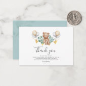 Budget Dank u Beer Baby shower Woodland Notitiekaartje (Voorkant / Achterkant in situ)