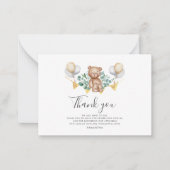 Budget Dank u Beer Baby shower Woodland Notitiekaartje (Voorkant)