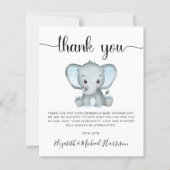 Budget Dank u Blauw Elephant Baby shower (Voorkant)