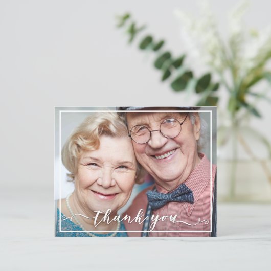 Budget Dank u Jubileum Typografie Foto (Staand voorkant)