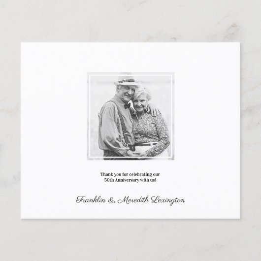 Budget Dank u Jubileum Typografie Foto (Achterkant)