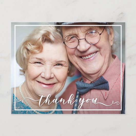 Budget Dank u Jubileum Typografie Foto (Voorkant)