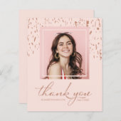 Budget Dank u Kaart Confetti Afstuderen Foto (Voorkant / Achterkant)