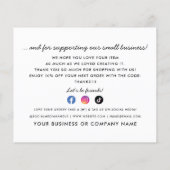 Budget Dank u om Business Package Insert te bestel (Achterkant)