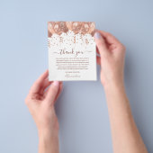 Budget Dank u Roos Gold Balloons Verjaardagsfeest Flyer (Hand)