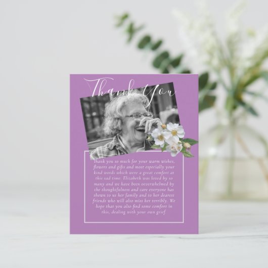 BUDGET Dankjewel Funeralie Herdenkings- Obituary F (Staand voorkant)