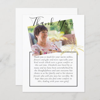 BUDGET Dankjewel Funeralie Herdenkings- Obituary F