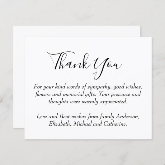 BUDGET Dankjewel Uitvaart Herdenking Template (Voorkant / Achterkant)