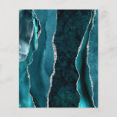 Budget Dark Blauwgroen Silver Agate Wedding (Achterkant)