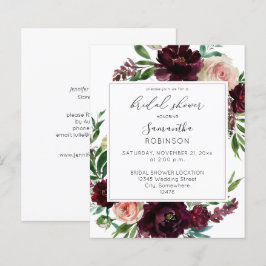 Budget Dark Burgundy & Pink Floral Vrijgezellenfee