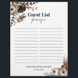Budget Dark Florals Vrijgezellenfeest Guest Sheet Flyer<br><div class="desc">Bent u op zoek naar een unieke en mooie manier om uw gasten in uw vrijgezellenfeest bij te houden? Zoek niet verder dan dit humeurige bloemenbord in sheet! U kunt het aanpassen met jouw namen, datums en lettertypen naar keuze. Dit gastenboek inlogblad is niet alleen een praktische tool om de...</div>