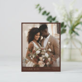 Budget Dark Terracotta bruiloft Dank u (Staand voorkant)