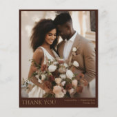 Budget Dark Terracotta bruiloft Dank u (Voorkant)