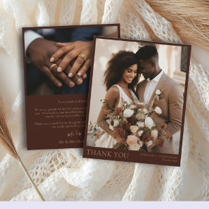 Budget Dark Terracotta bruiloft Dank u