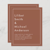 BUDGET Dark Terracotta Monochrome Weddenschap (Voorkant / Achterkant)