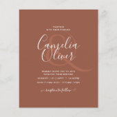 BUDGET Dark Terracotta Monochrome Weddenschap Flyer (Voorkant)